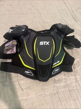 STX Stallion Chest Protector in Black with Neon Yellow Accents Medium